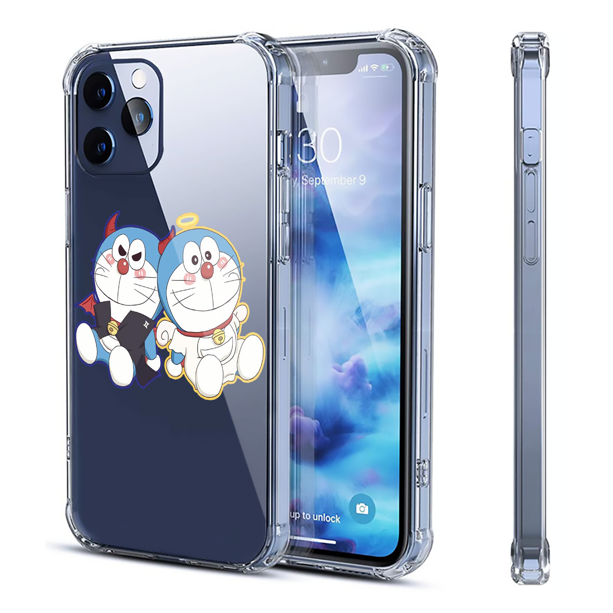 （画像用） ドラえもん Doraemon 【iPhone 12シリーズ対応】透明スマホケース（クリアソフトケース）